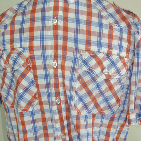 Forever 21 Mens Fitted Fall Autumn Colors Button - Picture 6 of 16